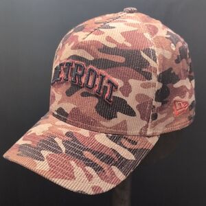 New Era, 9Forty ,Cooperstown Collection Detroit Brown Camo,Corduroy Men's Hat.